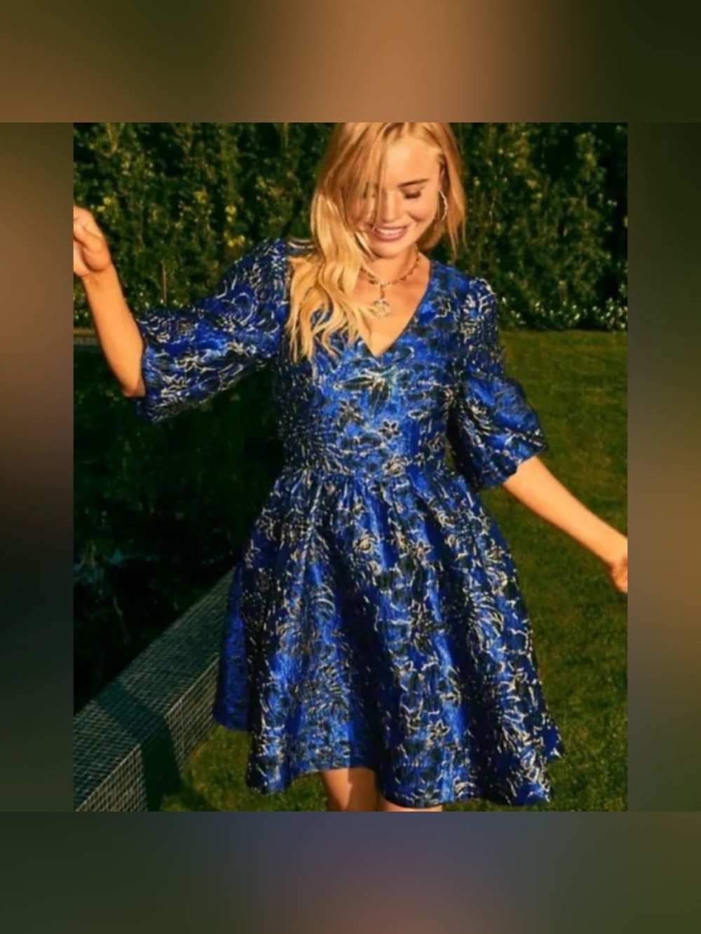 NWT Lilly Pulitzer Size 6 Calyssa Dress Twilight Floral Brocade Blue Grotto